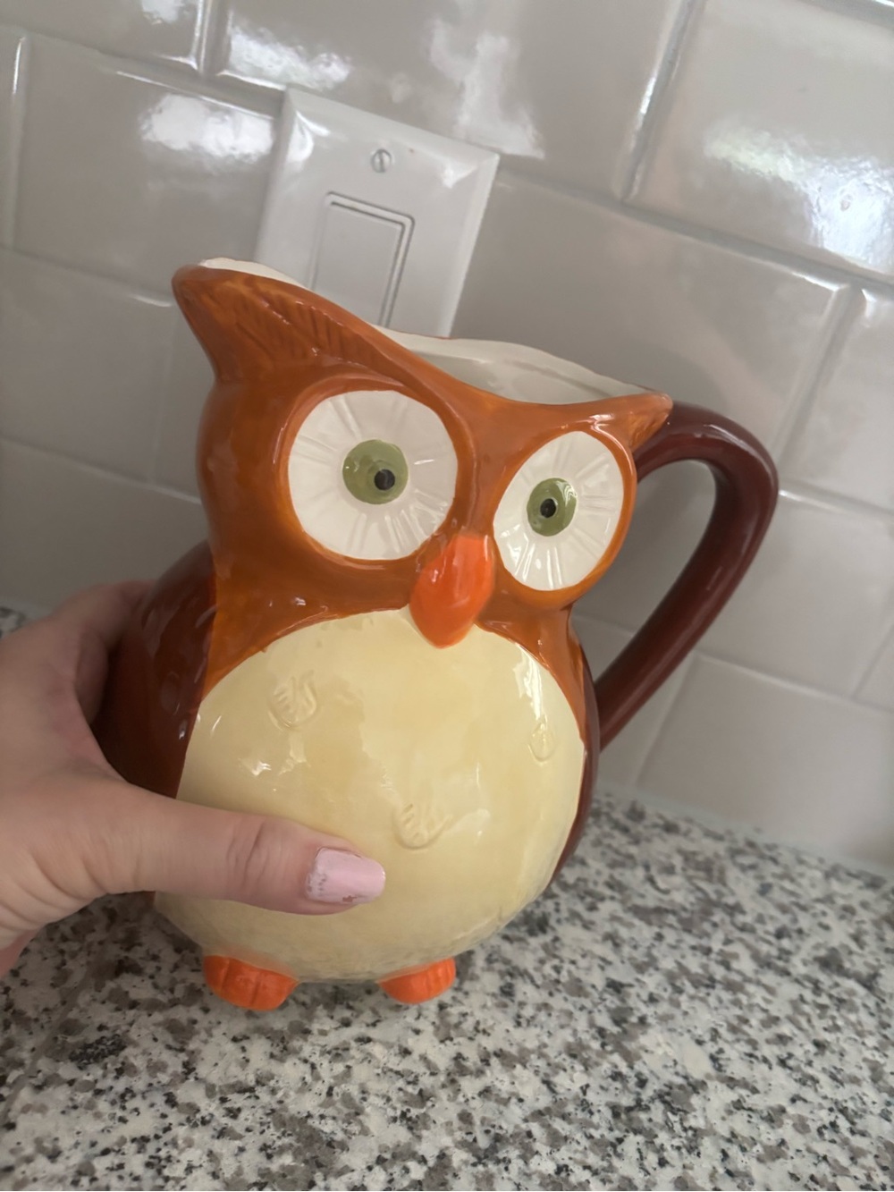 Owl Ceramic Pitcher - Decorative Owl 🦉 Lovers NEW Final Sale - Picture 3 of 4